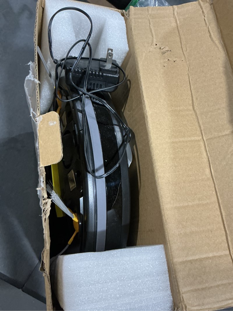 Condition photo showing As Is for Robot Vacuum,Upgraded 2900Pa Super Thin Robotic Vacuum, 120Mins Max, Tangle Free, Automatic, Quiet Cleaning Robot Vacuum Cleaner for Pet Hairs,Dust,Hardwood Floors & Low-Pile Carpets