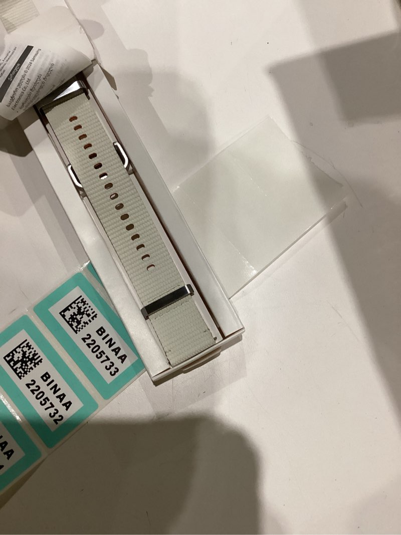 Condition photo showing Good Condition for SAMSUNG Galaxy Watch 7, 6, 5, 4 Series Athleisure Band, Nylon, Smartwatch Replacement Strap for Men and Women, One Click Attachment, Small/Medium, ET-SOL30SWEGUJ, Cream Cream Small / Medium Athleisure Watch 7, 6, 5, 4