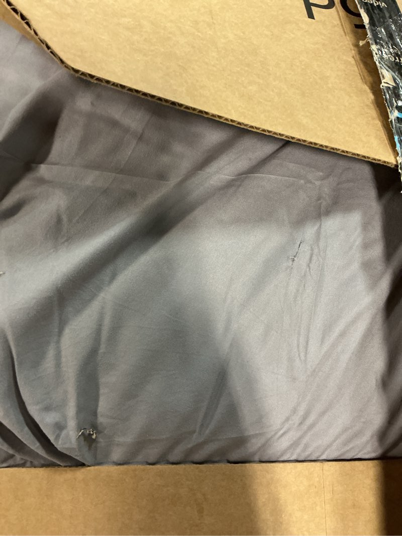 Condition photo showing Good Condition for bedsure king size comforter set grey - bed in a bag bedding set 7 pieces, gentlesoft™ pintuck bed set gift for family, all season down alternative comforter with sheets, pillowcases & shams king 01 - grey