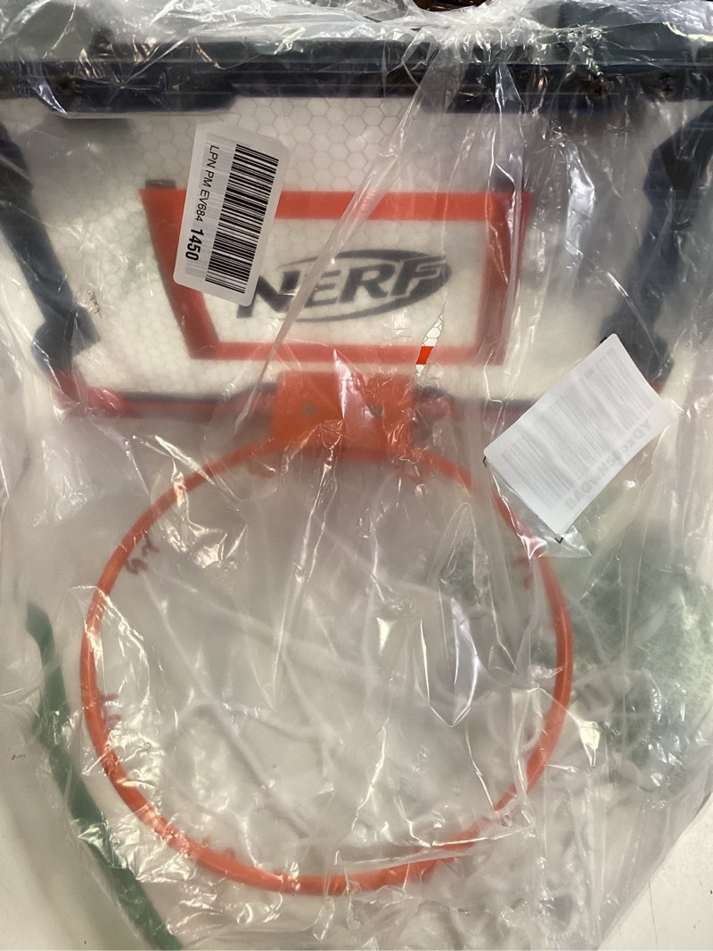 Condition photo showing Good Condition for NERF Basketball Hoop Set - Pro Hoop Mini Hoop Set with Mini NERF Basketball - Steel Rim Great for Dunking 15" x 10" Blue Mini