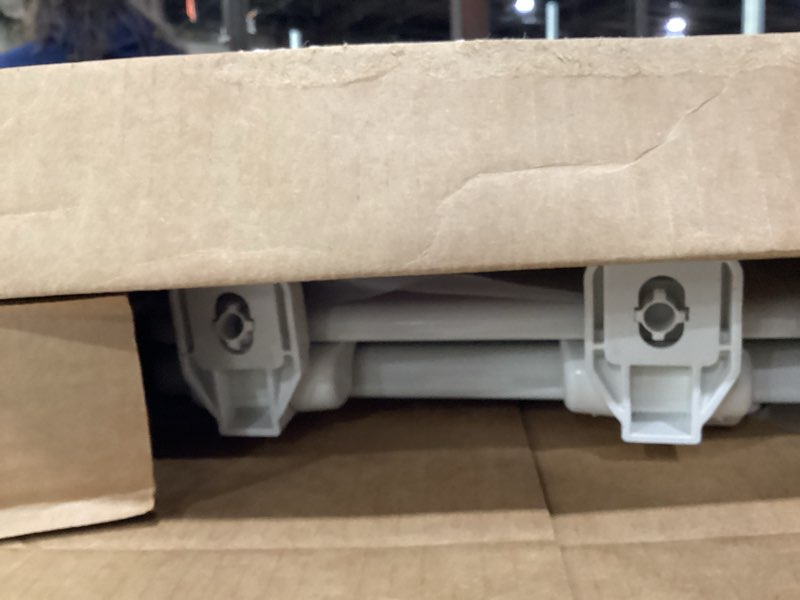 Condition photo showing As Is for Mayfair Linden Slow Close Toilet Seat, Non Slip Heavy Duty Wood, Easy Install, Made in USA, Round, White, 2 Pack Round 2-Pack Seats