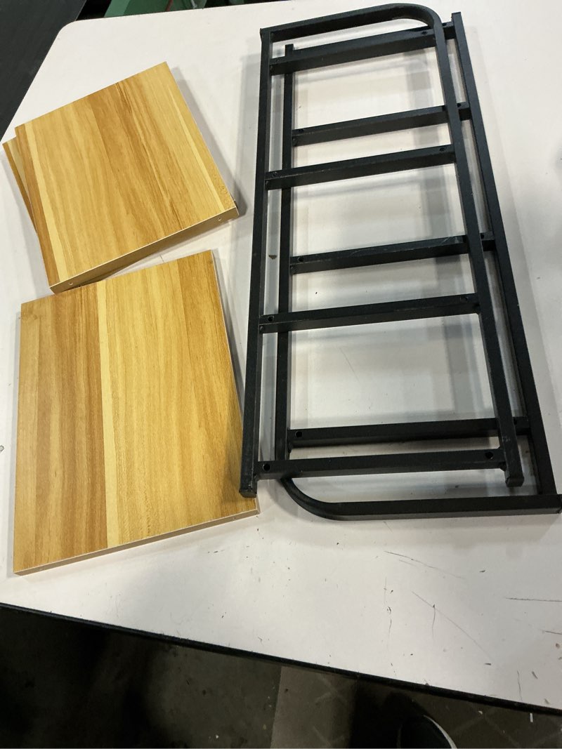 Condition photo showing Good Condition for Office Desk Shelf Organizer, Wood Desktop Bookshelf Supplies Storage Rack, Shelf for Top of Desk and Dresser and Cubicle Decor Aesthetic Bookshelf (Black Wood-three Tier, 11.81 Lx7.87 Wx22.05 H) Black Wood-three Tier 11.81Lx7.87Wx22.05H