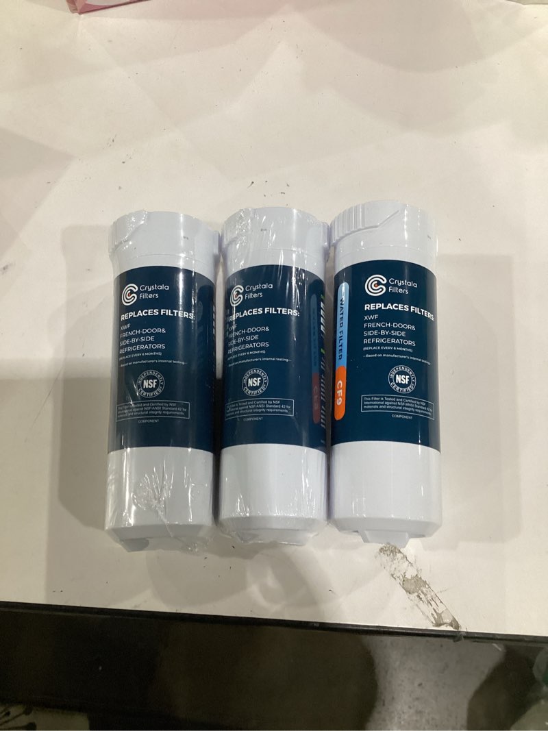 Condition photo showing Good Condition for crystala filters xwf refrigerator water filter compatible with ge 3 pack