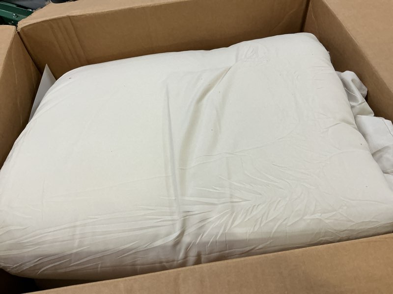 Condition photo showing As Is for Litanika Comforters Queen Size Set Oatmeal - 7 Pieces Bed in a Bag Queen Bedding Comforter Sets, Plain Lightweight Bed Set with Comforter, Sheets, Pillowcases & Shams Queen (90"x90") Dark Oatmeal