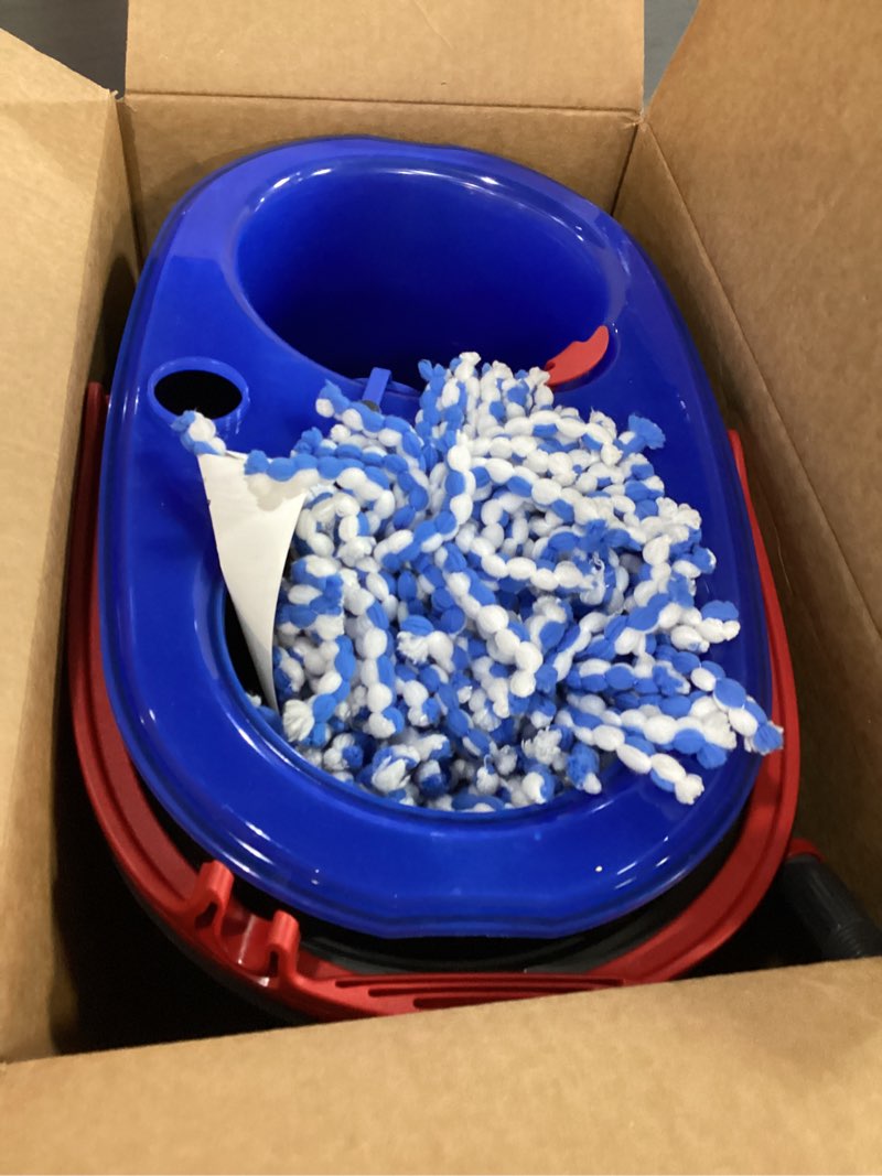 Condition photo showing As Is for O-Cedar RinseClean Spin Mop & Bucket System | Clean with Water | Removes 99% of Bacteria Plastic Rinseclean Spin Mop & Bucket Cleaning System