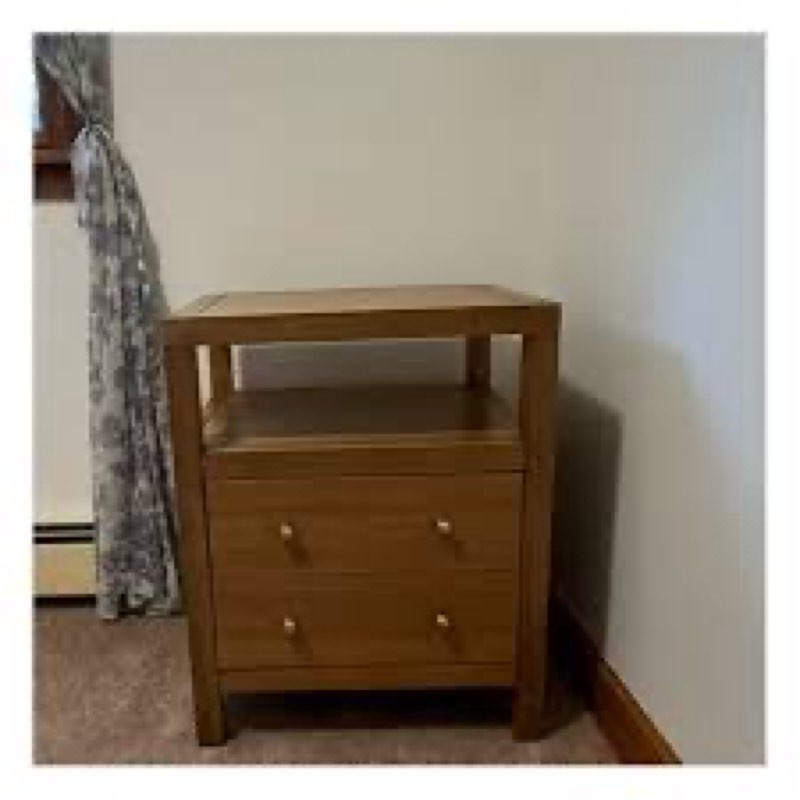celine 21\" 2-drawer nightstand incomplete 