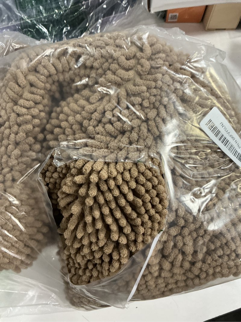 Condition photo showing Good Condition for olanly bathroom runner rugs 59x20, extra soft absorbent chenille bath rugs, rubber backing quick dry, machine washable long bath mats for bathroom floor, tub and shower, home decor accessories, tan 59" x 20" tan