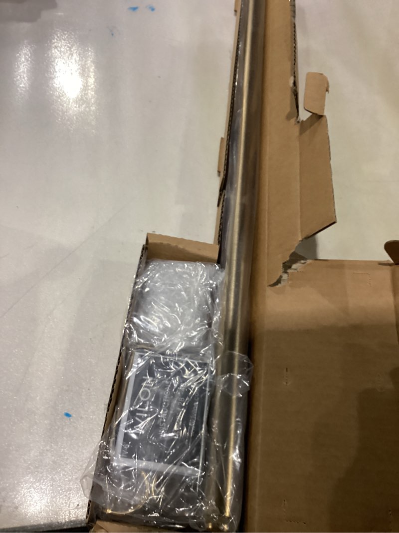 Condition photo showing Good Condition for ivilon drapery window curtain rod - end cap style design 1 inch pole. 28 to 48 inch color warm gold 28 to 48 in.