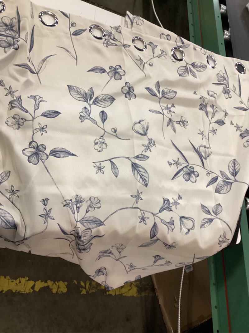 Condition photo showing Good Condition for chrisdowa 100% blackout floral curtains 84 inches long 2 panels,navy/beige | room darkening,window treatments,thermal insulated,floral print,8 grommets per panel,for bedroom living room,52x84,drapes navy blue on beige 52"w x 84"l (pack of 2)