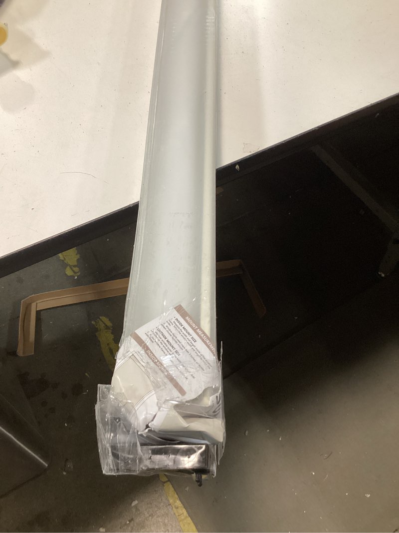 Condition photo showing As Is for Cordless Blackout Roller Shades Blinds for Windows Free-Stop,Pull Down Room Darkening with Valance,Thermal Insulated Woven Fabric Window Door Blinds for Home,Office,Linen 45" W x 72" L 45"W x 72"H Linen