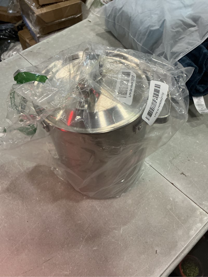 Condition photo showing Good Condition for asparagus pot, stainless steel asparagus steamer 4.3l/1.14gal 3-ply base spaghetti pasta cooker vegetable steamer with perforated steamer basket, induction compatible versatile cookware