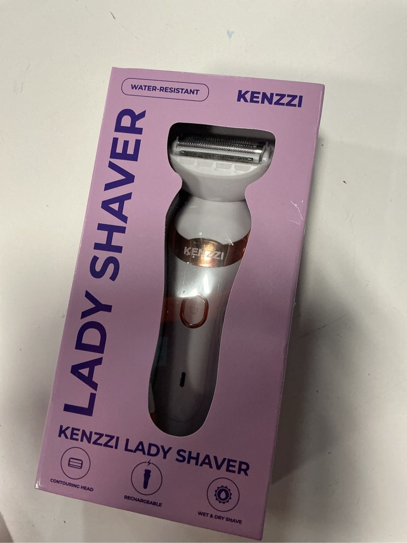 Condition photo showing As Is for kenzzi lady shaver rechargeable electric shaver for women  wet & dry use  water-resistant  contouring head