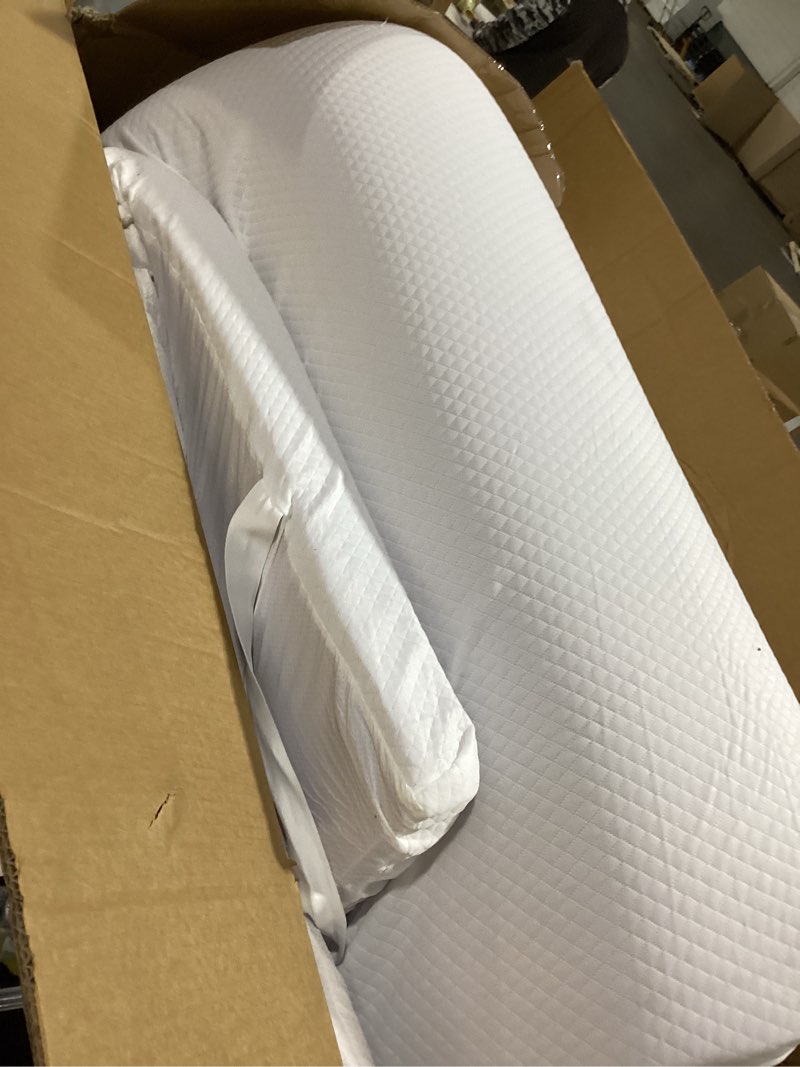 Condition photo showing As Is for similar to sinweek 3 inch gel memory foam mattress topper king size, ventilated high density pad for back pain, bed topper with removable soft cover, certipur-us certified king 3 inch (white cover)