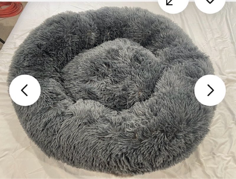 active pets plush calming dog bed, donut medium