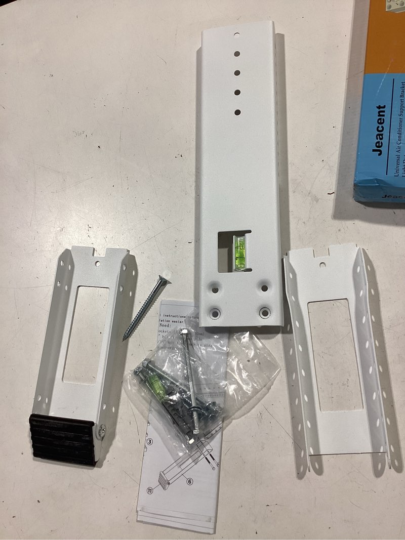 Condition photo showing Good Condition for jeacent ac window air conditioner support bracket light duty, up to 85 lbs up to 85 lbs drill needed