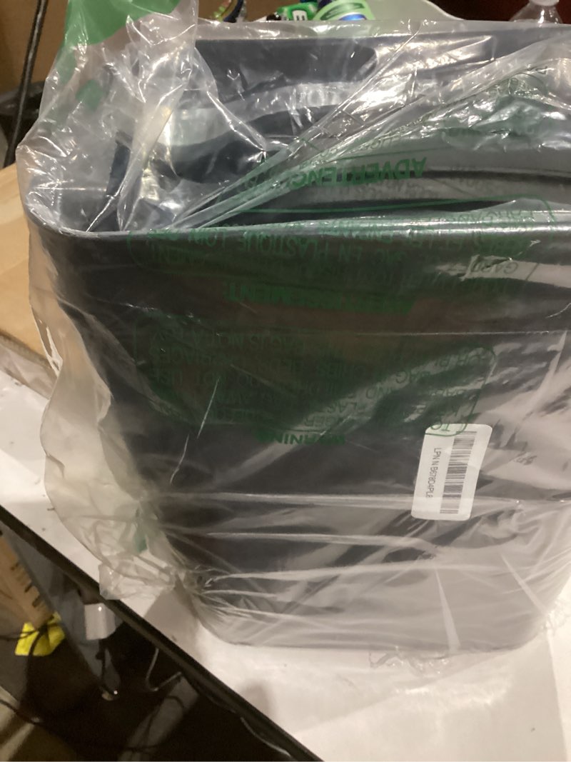 Condition photo showing New/Like New for 2 Pack 2.7 Gal Bathroom Trash Can with Lid, Automatic Trash Can Small Smart Garbage Can Touchless, Slim Motion Sensor Waterproof Plastic Trash Bins for Bedroom Office Kitchen Toilet Black Black 2.7 Gal