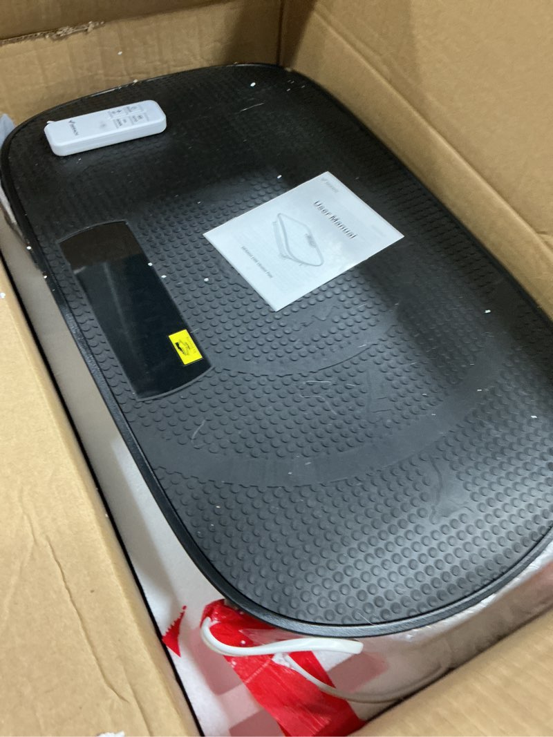 Condition photo showing New/Like New for merach vibration plate exercise machine, whole body workout equipment for women, bluetooth and silicone pedal, vibration plate with auto mode, vibrate fitness platform for home black