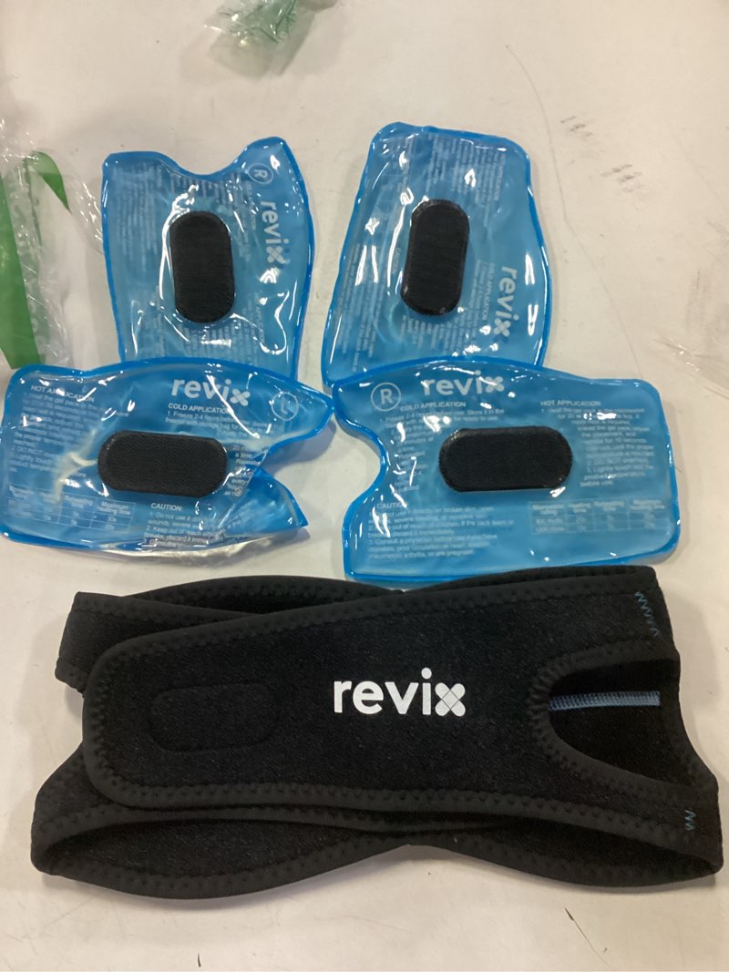 Condition photo showing Good Condition for REVIX Wisdom Teeth Ice Pack Head Wrap with 3D Sewing Jaw Ice Pack for Face Oral Surgery Pain Relief for TMJ, Tooth Extraction & Teeth Removed, Extra Snug Fit with 4 Hot Cold Gel Packs Reusable, Black Black-Pack 1 1.0