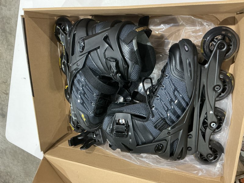 Condition photo showing Good Condition for roller derby aerio q-60 men's inline skates black/gold us 10/uk 9