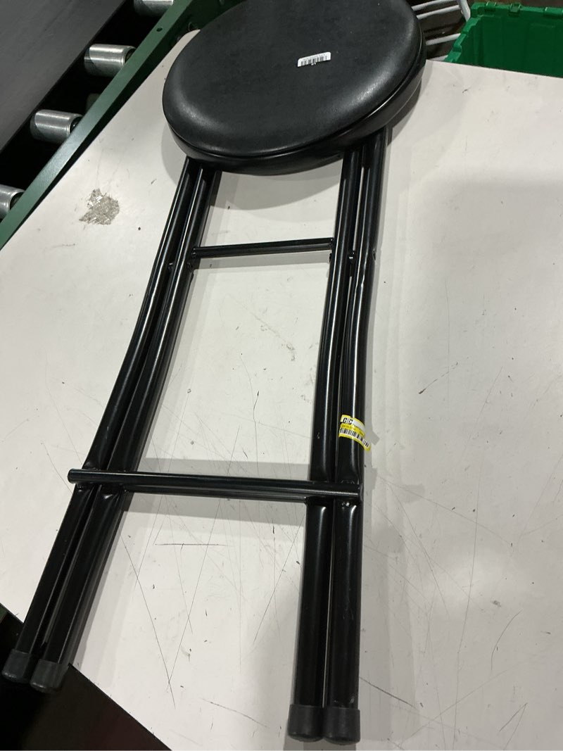 Condition photo showing As Is for peakform vinyl folding stool black