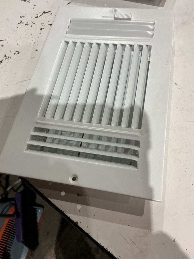 Condition photo showing As Is for white ceiling registernew opened package