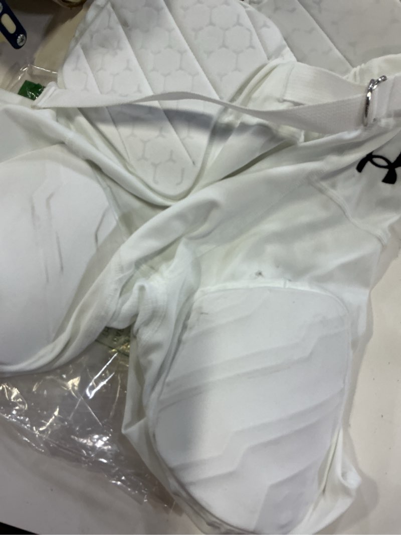 Condition photo showing As Is for under armour gameday integrated football pants adult, adult football pants with pads adult:medium white
