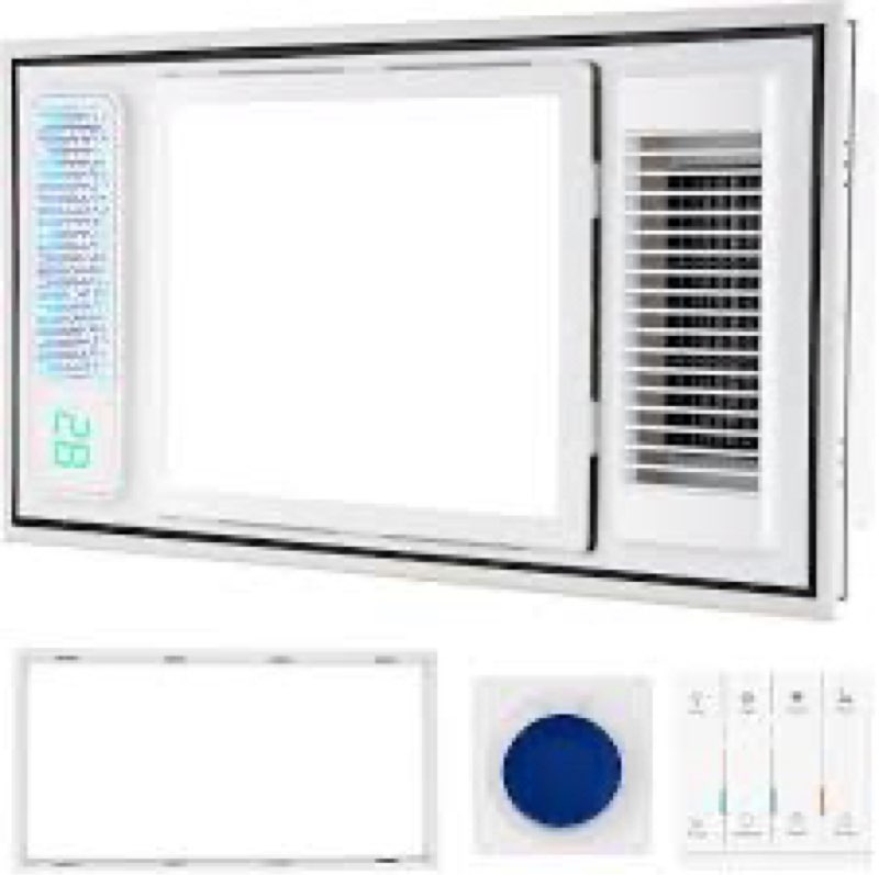TOYOUSEA Bathroom Fan with Bluetooth speaker and Light, 1800W 1.0 Sone Heater, 230 CFM Quiet Exhaust