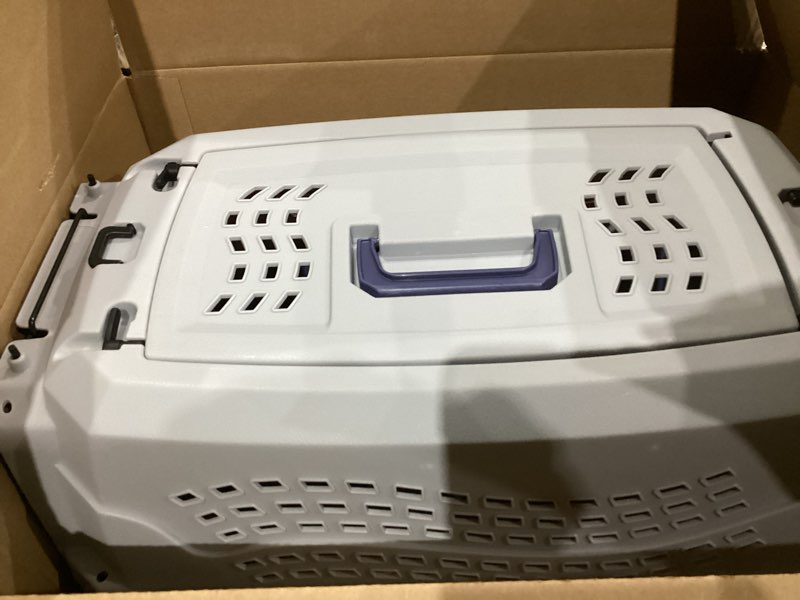 Condition photo showing Good Condition for Petmate Dog Crates for Small Dogs & Cat Carriers, Two-Door Plastic Pet Kennel, Top & Front Loading, Made in USA, 24", Blue Two-door 24.1"L x 16.8"W x 14.5"H BLUE
