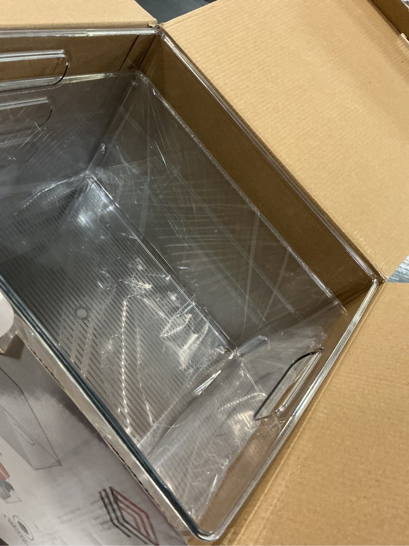 Condition photo showing Good Condition for ClearSpace Clear Plastic Storage Bins – XL 4 Pack Perfect for Kitchen,Fridge, Pantry Organization, Cabinet Organizers