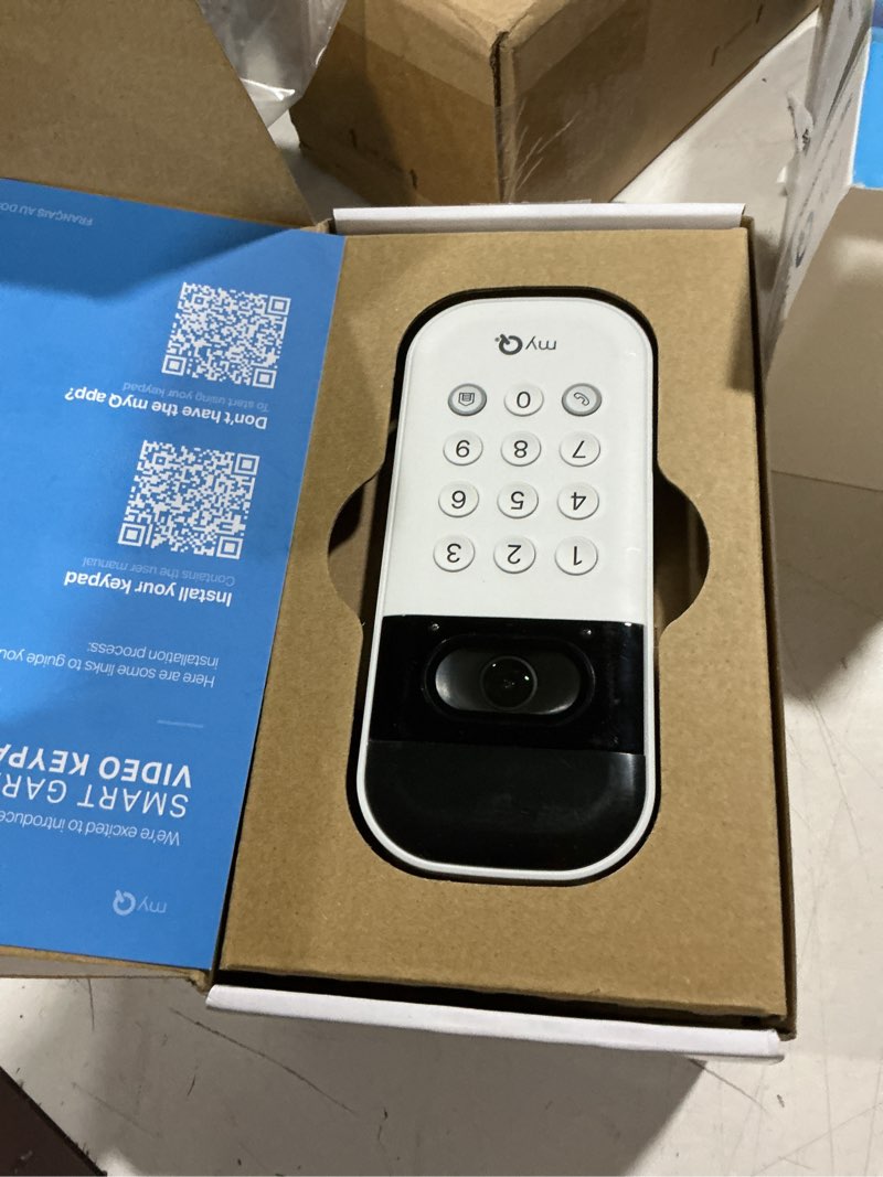 Condition photo showing Good Condition for myq smart garage door video keypad with wide-angle camera,customizable pin codes,and smartphone control–take charge of your garage access works with chamberlain, liftmaster and craftsman openers,white