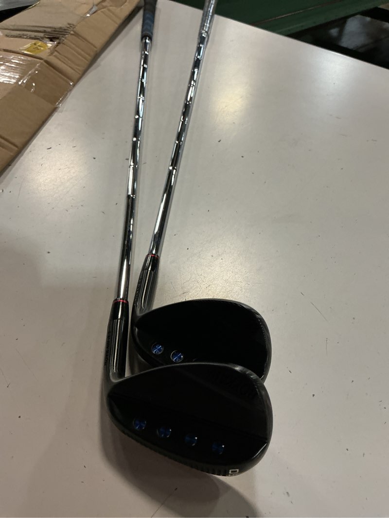 Condition photo showing Good Condition for roykaw full face golf wedges, golf wedge set or single,52/56/60 degree forged golf gap wedge sand wedge lob wedge golf clubs, cnc milled face for max spin, right hand black 52 56 60 degree set