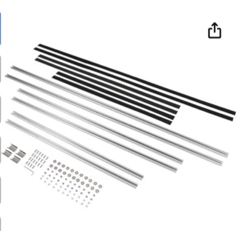 melipron roof rack side rails fit for sprinter van 170" wb, aluminum track racks with rubber seal fi