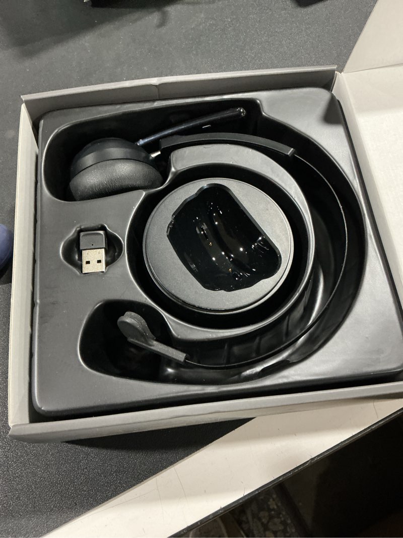 Condition photo showing Good Condition for Bluetooth Headset, Wireless Headphone with AI Noise-Canceling Microphone On Ear Wireless Headset with USB Dongle for Computer Office Black