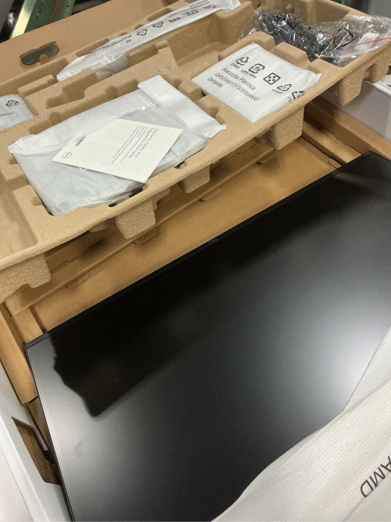 Condition photo showing As Is for Dell S2725DS Monitor - 27 Inch, QHD (2560x1440) Display, 100Hz refresh rate, 1500:1 contrast ratio, TÜV Rheinland Eye comfort 4 Star,Integrated 2x5W speaker, Height/Tilt/Swivel/Pivot- Ash White color 27 Inches S2725DS-Silver HDMI
