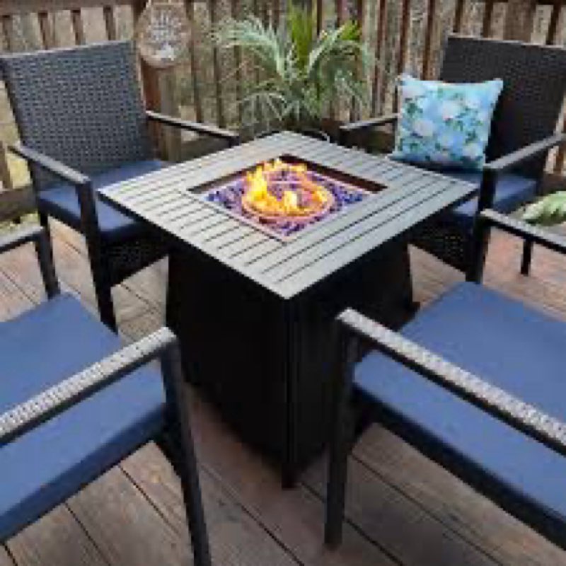outdoor fire pit table 