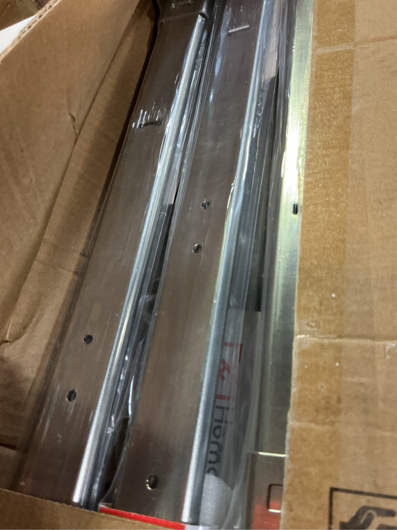 Condition photo showing New/Like New for homdiy 10 pcs 20 inch heavy duty center mount drawer slides for cabinet and dresser bottom mount drawer slides 3/4 extension glide track 20 inch 10 pack