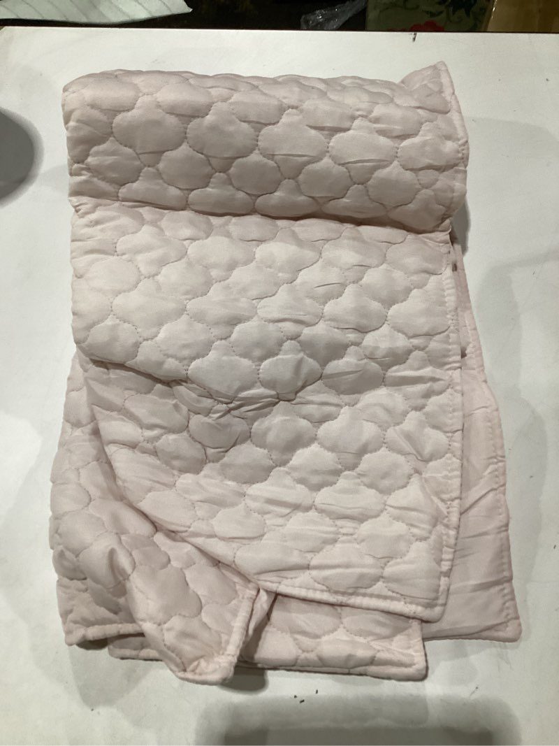 Condition photo showing Good Condition for horimote home quilt king size light pink, lightweight quilt for summer ultra-soft microfiber modern style quilted clouds pattern bedspread quit set 3 pieces(1 quilt and 2 pillow shams) light pink king
