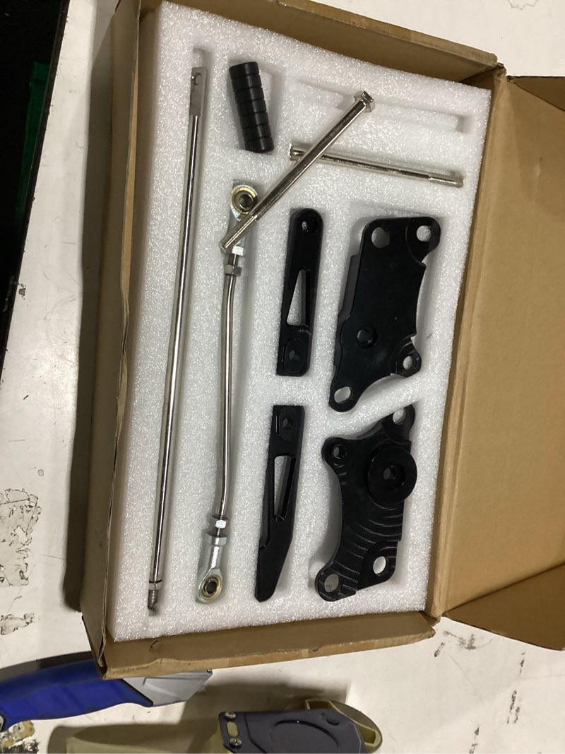 Condition photo showing New/Like New for tofr 12" forward controls footpegs kit pegs levers linkages for harley 1987-2003 sportster 883 1200 xlh xl custom hugger for sportster 1987-2003 new model black