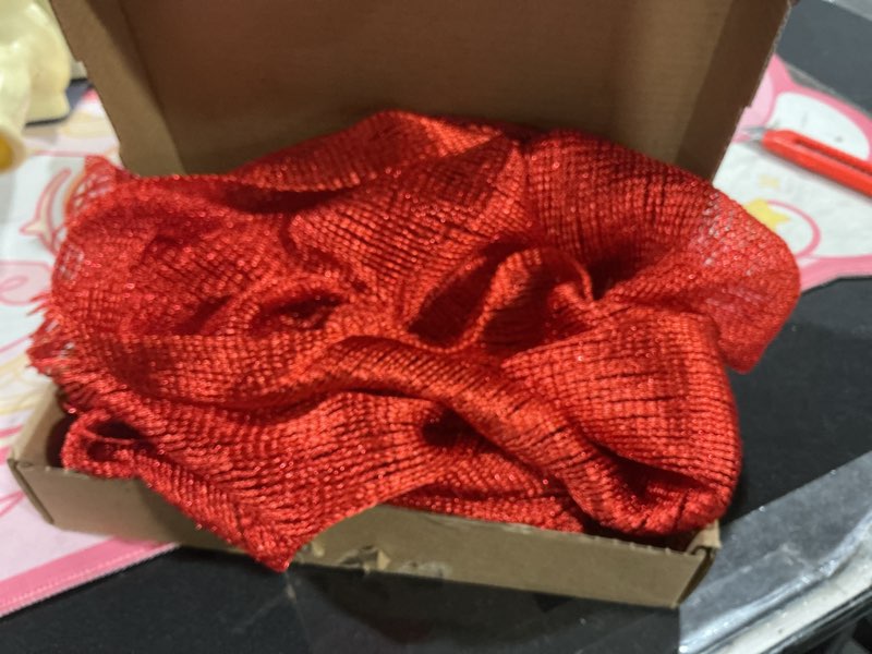 Condition photo showing Good Condition for ShineGlitz Shawls and Wraps for Evening Dresses, Metallic Glitter Shawls for Women, Sparkling Wedding Giving Shawl Gift Red