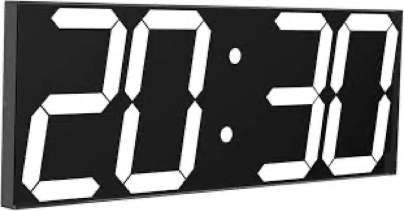 CHKOSDA LED Large Digital Wall Clock, Oversize Wall Clock with 6” Numbers, Remote Control Count up/C