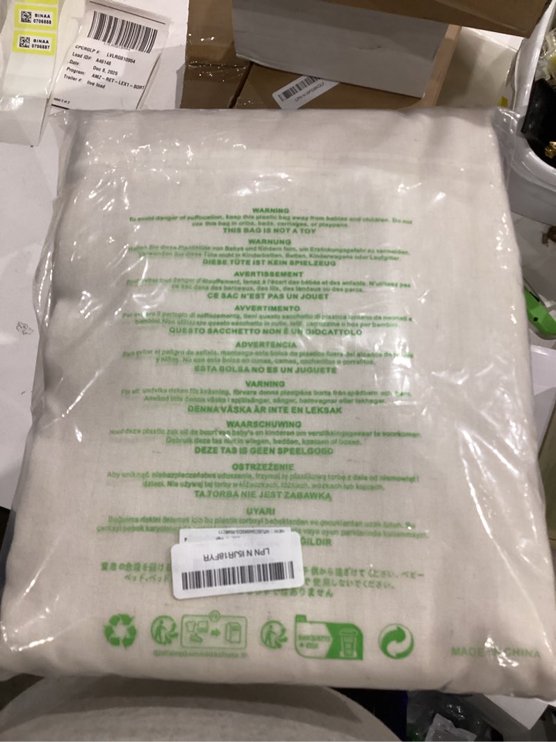 Condition photo showing Good Condition for NICETOWN Thick Flax Linen Curtains for Living Room, Rustic Ring Top Semi Sheer Panels Privacy Assured Semi Sheer Linen Blend Drapes for Kids Room/Bedroom, Cream, W55 x L96, 1 Pair Cream 55"W x 96"L (Pack of 2)