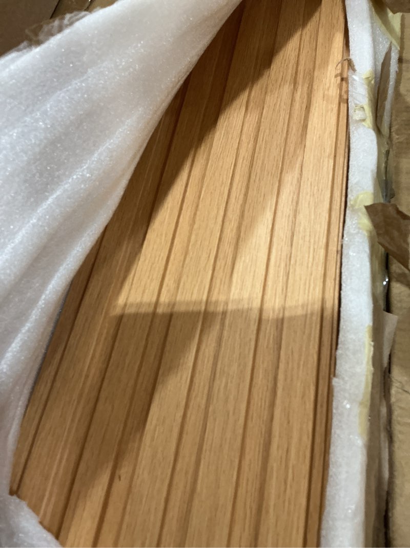 Condition photo showing New/Like New for avana acoustic wood wall panels – 93.2x11.25 inch panels – fits 94x12 layout – white oak acoustic panels 4 pcs – wall panels for interior wall decor for homes, offices – design wood panels for wall