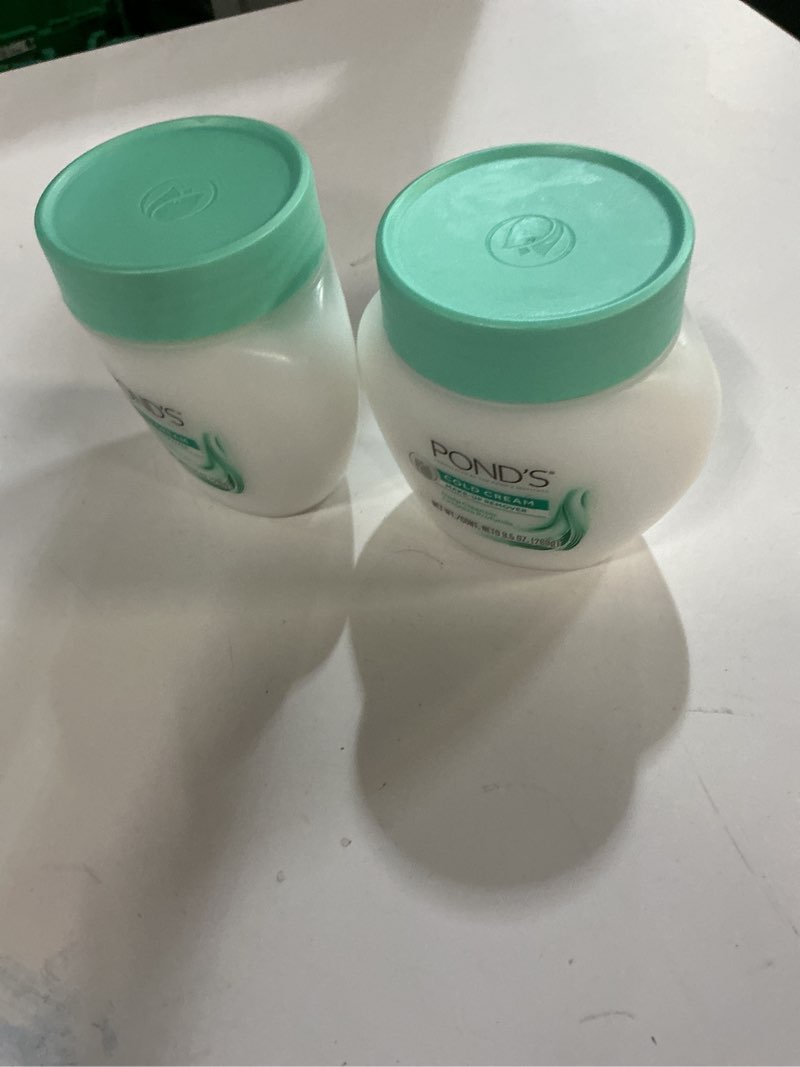 Condition photo showing New/Like New for POND'S Cold Face Cream, Skin Care Facial Cleanser for All Skin Types, Deep Moisturizing Face Wash & Makeup Remover, 9.5 oz, 2Pack
