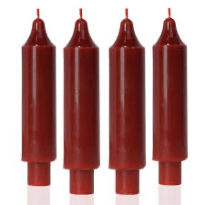 MAITREYA Red Taper Candle Short Candlesticks Dripless Dinner Candle for Wedding Party Decoration Hom