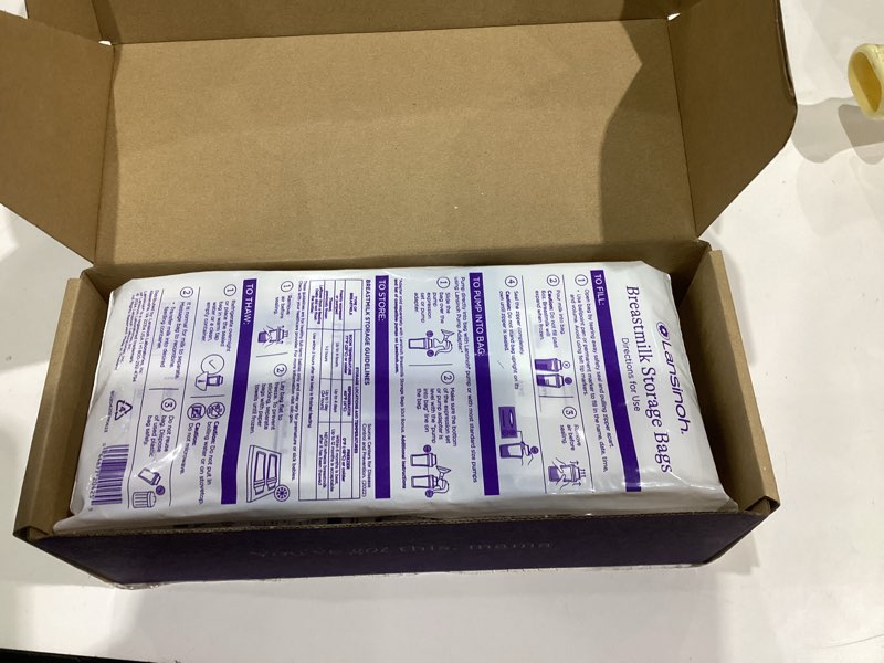 Condition photo showing New/Like New for lansinoh breastmilk storage bags, 200 count value pack, baby essentials, fast freeze & thaw breast milk bags for baby bottle feeding, superior strength & stretch, 6 ounce 200 count 6oz