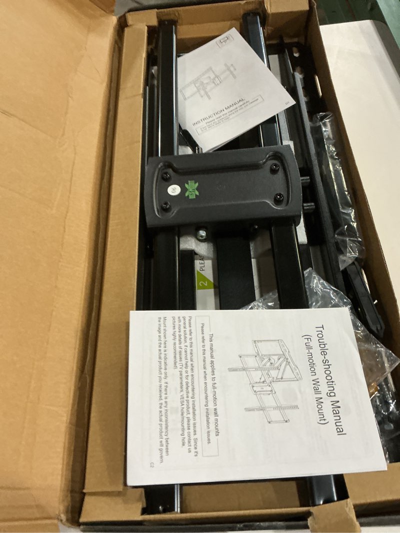 Condition photo showing Good Condition for usx mount full motion tv wall mount for large tvs 42-97 inch up to 150 lbs, wall mount tv bracket with swivel and tilt, fits 16",18", 24" wood studs, max vesa 600x400mm fit 65+ 75+ 85 86 90 tvs xml025 for 42" to 97" tvs, 24" studs