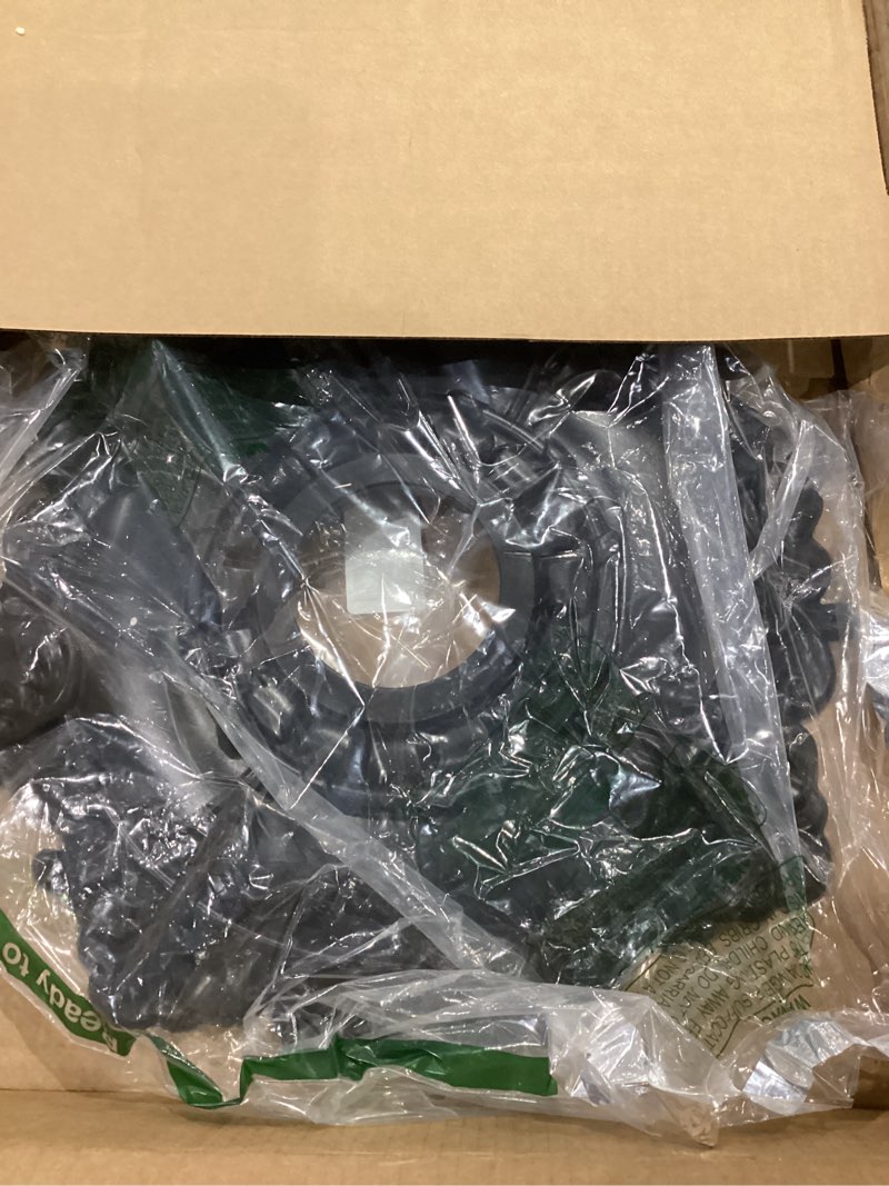 Condition photo showing Good Condition for Ekena Millwork CM18RLBLF Riley Ceiling Medallion, Jet Black Jet Black (Flat Finish)