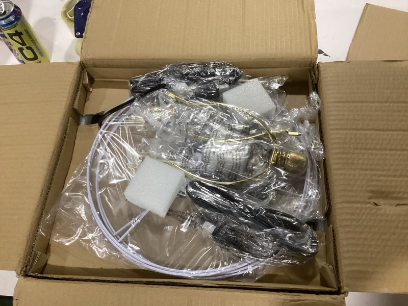 Condition photo showing New/Like New for KDG 23.4" White PU Leather Table Lamps for Living Room Set of 2, 3 Level Brightness LED Modern Home Decor Fabric Lampshade Desk Lamp Lighitng for Bedroom, Bedside, Farmhouse, Nightstand, Night Light White + Beige Lampshde (2 Pack)