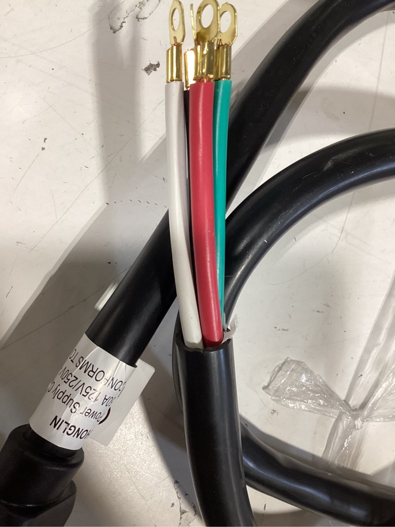 Condition photo showing As Is for utilitech 6-ft 4-prong black range appliance power cord