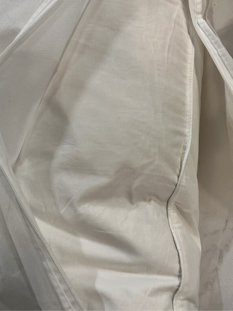 Condition photo showing As Is for premium down pillow, king, soft